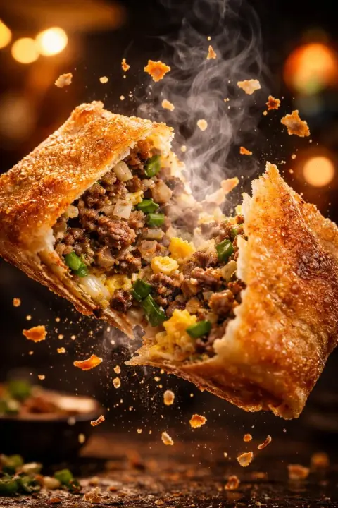 Crispy Indonesian pancake explodes in mid-air