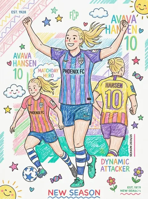 Cute childlike crayon hand-painted style conversion