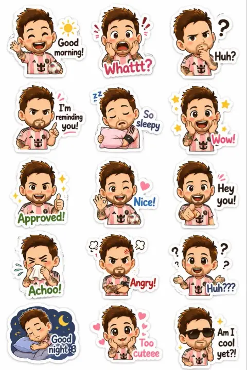 Cute Q version illustration sticker emoticon pack design