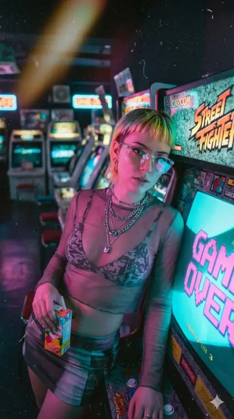 Cyber ​​Girl's Arcade Night