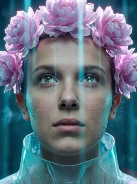 Cyber ​​prophet under the halo of frozen peony