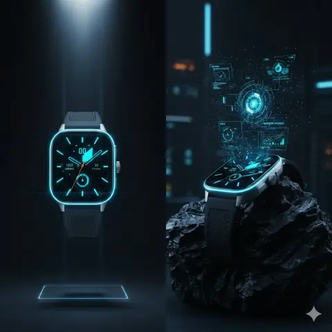 Cyberluxury: Suspended Titanium Smart Watch