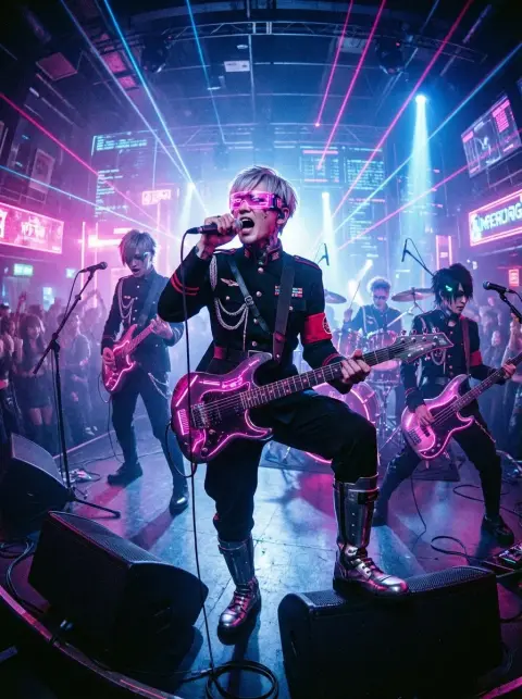 Cyberpunk visual kei band blows up futuristic Shibuya nightclub