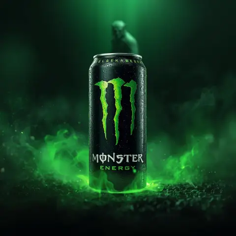 Dark fog giant monster slashes energy tank with ax