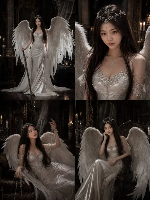 Dark Holy Angel Castle Couture Portraits