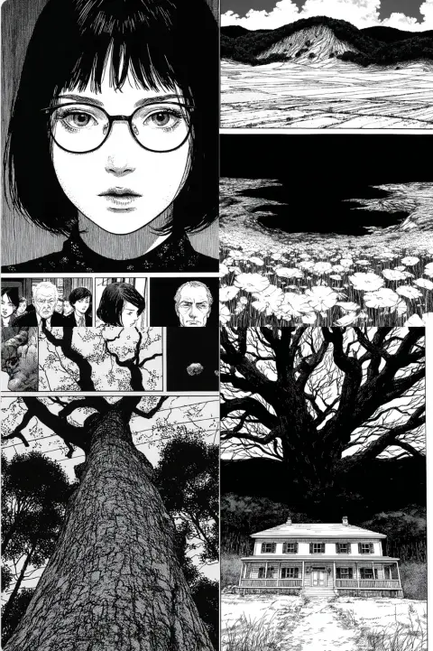 Dark Manga Ink Style