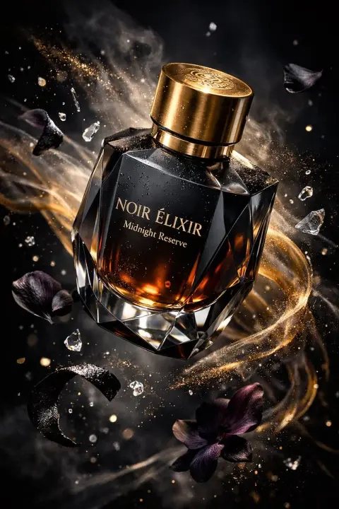 Dark night obsidian perfume's suspended light and shadow blockbuster