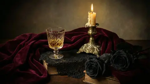 Dark Romantic Baroque Still Life Photography