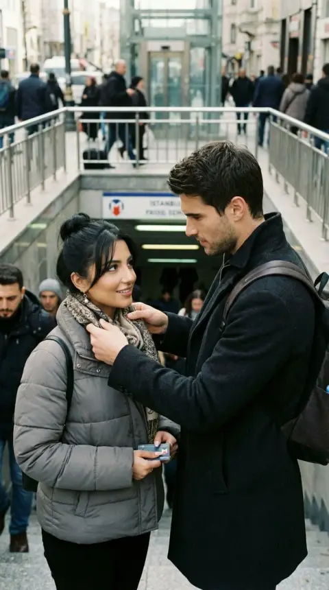 Delicate micro-movie moments between lovers on a cold street