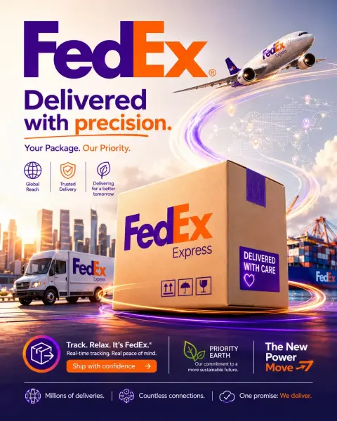 DHL high-end brand creative design social media marketing poster