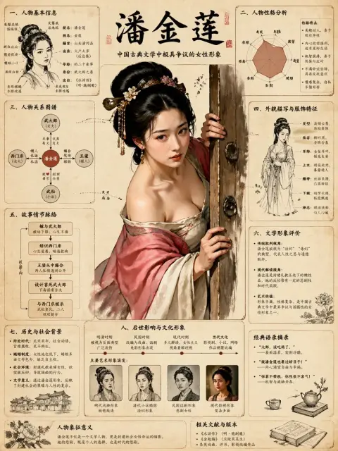 Drawing a knowledge map of Jin Ping Mei