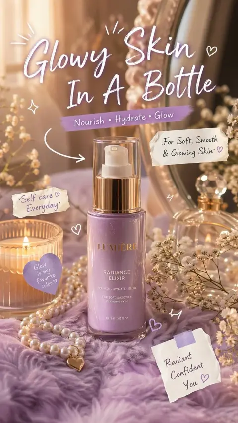 Dream soft light luxury skin care advertisement