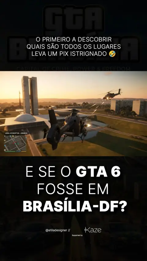 e se..😲 o GTA VI se passasse na capital?! SERIA ISTRIGNADO CBLS MEU PCR! 🤣 até frevo banda teve no game 
Generated with Nano Banana Pro by @google // Supported by @kazeai_official ✅
Este vídeo trata-se de uma reconstrução visual gerada por inteligência artificial, criada exclusivamente para fins criativos, artísticos e de experimentação audiovisual.
A obra não possui qualquer vínculo, intenção ou posicionamento relacionado à política, terrorismo, violência real, incentivo a atos criminosos ou qualquer outra interpretação desse tipo.
Todos os elementos apresentados fazem parte de uma proposta fictícia, estética e conceitual, sem relação com acontecimentos reais, organizações, ideologias ou movimentos políticos.
O conteúdo deve ser entendido apenas como uma criação artística digital, desenvolvida com uso de IA para exploração visual, narrativa e cinematográfica.
#brasilia #ia #kazeai #viral #meme