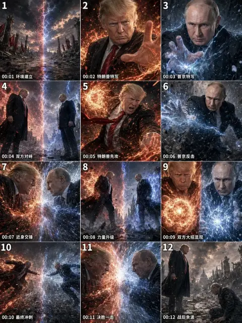 Epic animated battle storyboards