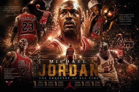 Epic poster of Jordan's legendary career