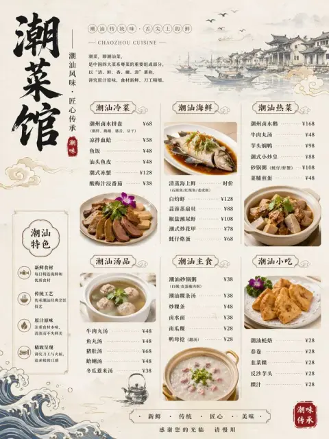 Exquisite Chaoshan restaurant menu picture