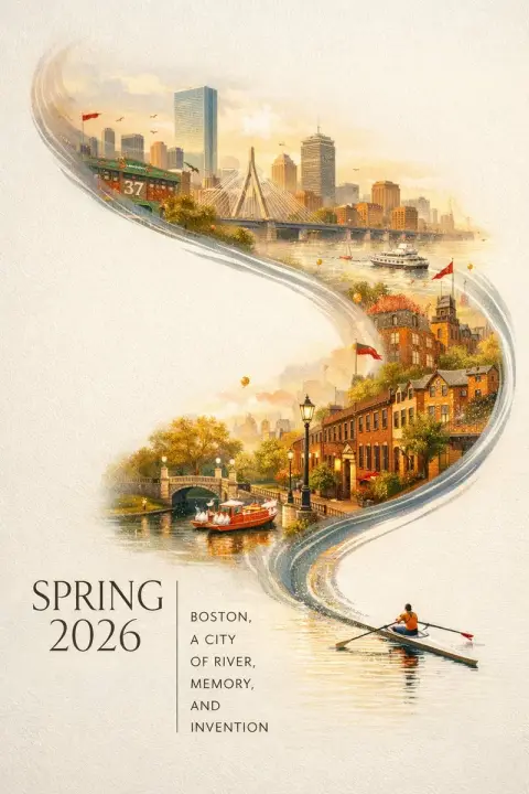 Fantasy Boston Spring City Poster