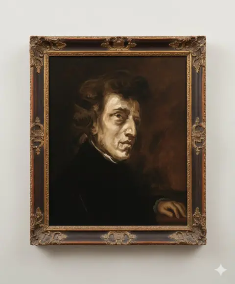 Fantasy style repaint of Chopin's portrait