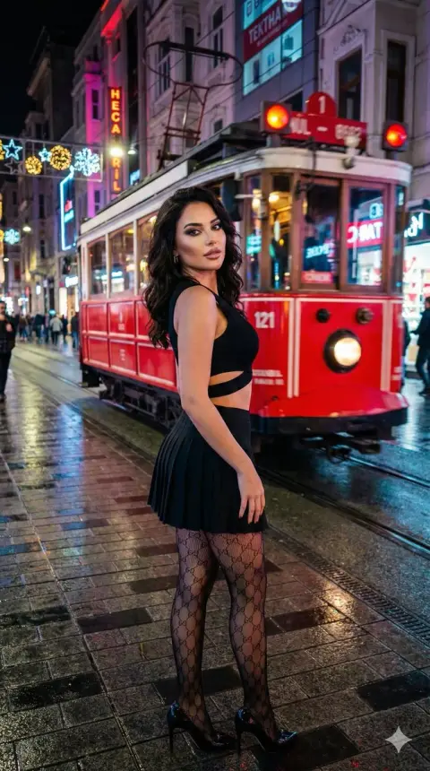 Fashion star in Istanbul night