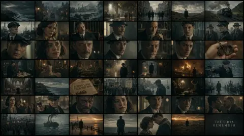 Fifty-six frames of fictional movie ultimate collage