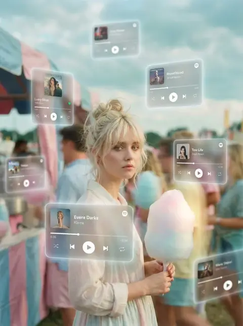 Floating Music Player AR Portrait