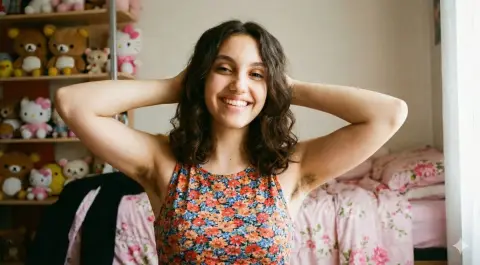 Floral vest girl’s lazy bedroom
