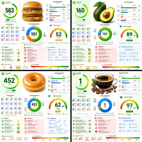 Food nutrition facts modern style poster