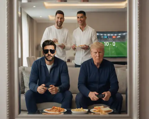 Football e-sports night in the modern luxury living room