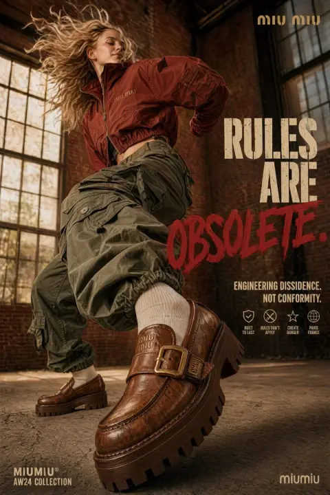 Game-changing advertising campaign for thick-soled loafers