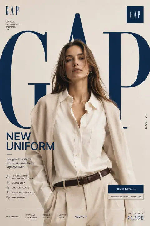 GAP new uniform series high-end fashion posters