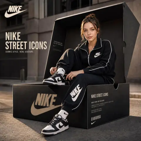 Giant Nike shoe box street fashion blockbuster