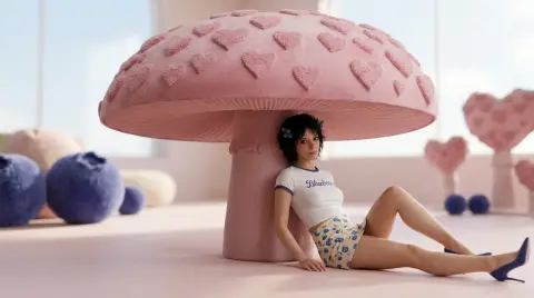 Girl in mushroom