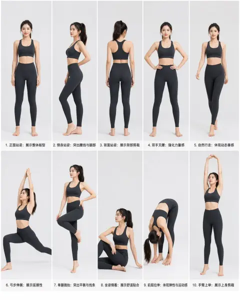 Guide to posing for models in sports yoga wear