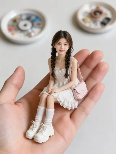 Handheld realistic miniature portrait collectible figure