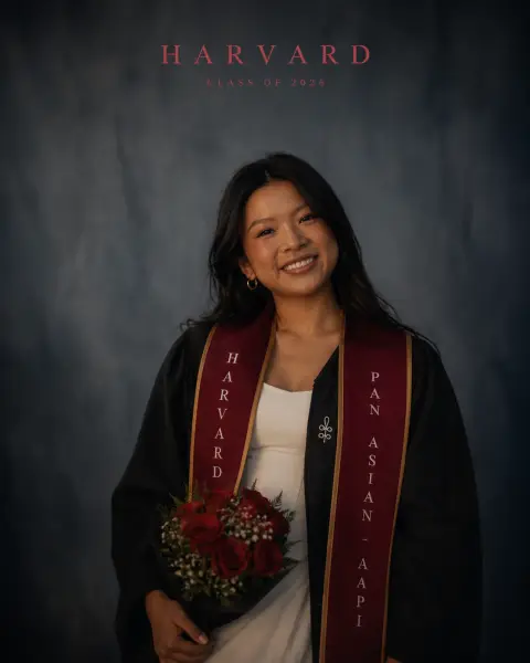 Harvard Themed Classy Graduation Portrait