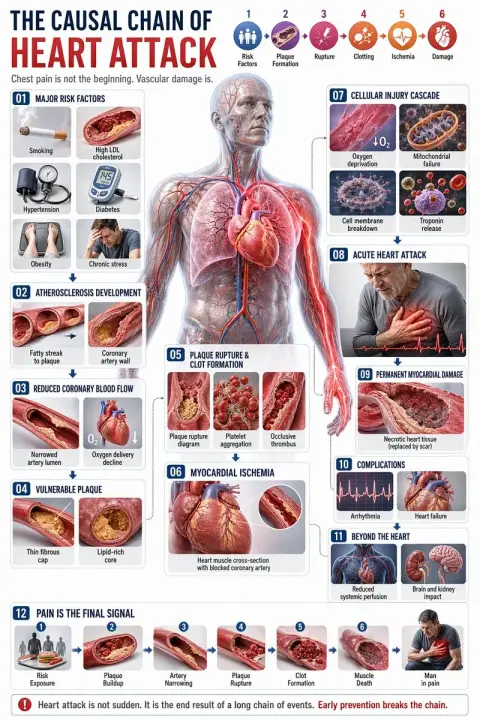Heart attack process diagram