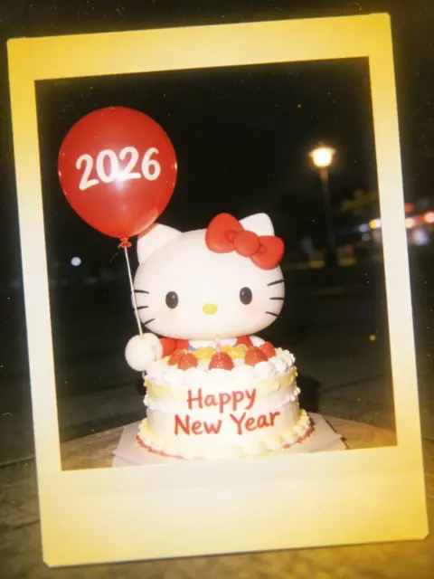 Hello Kitty New Year Polaroid