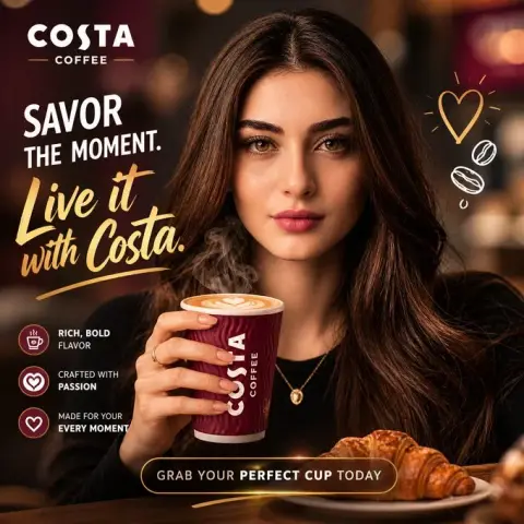 High-end commercial beauty advertisement with full texture