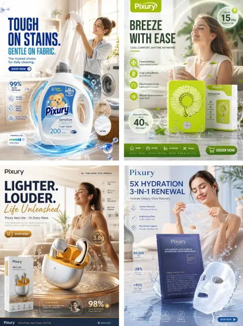 High-end household daily necessities commercial photography marketing posters