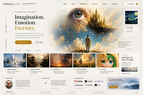 High-end personal website design by art master