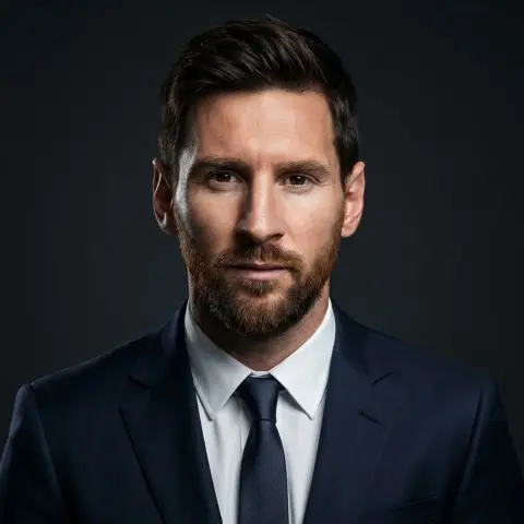 High end professional studio portrait of man in dark charcoal suit