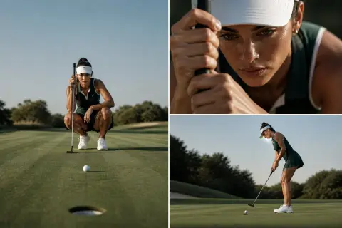 High-end simple female golf photography group photo