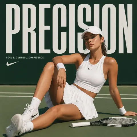 High fashion female tennis player blockbuster