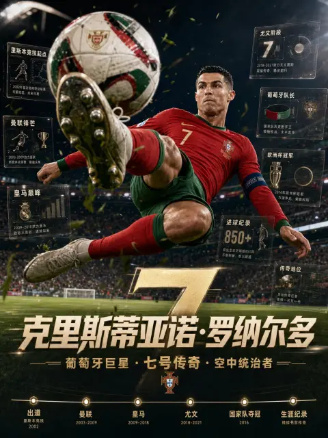Hyper-realistic football superstar broken frame archival poster
