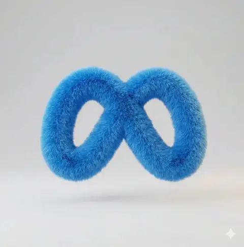 Hyper-realistic three-dimensional plush texture brand logo