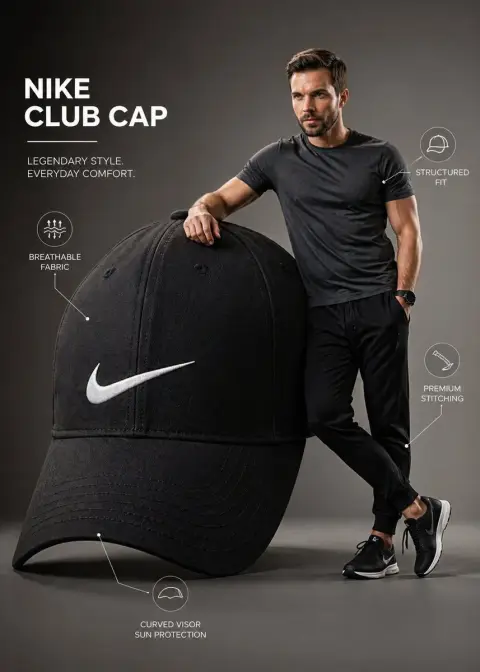 Hyperrealistic Nike Hat Business Infographic