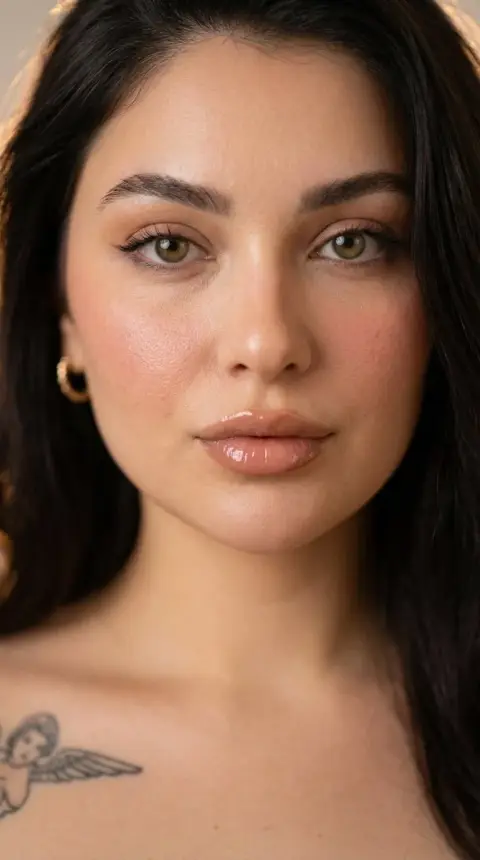 Immersive close-ups of extremely delicate skin and soulful gaze
