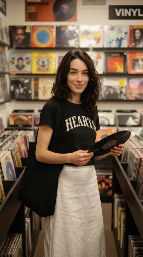 in a record store