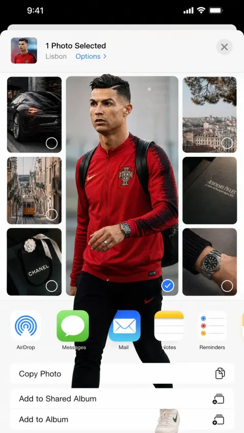 iOS system interface fashion pictorial collage out-of-frame effect