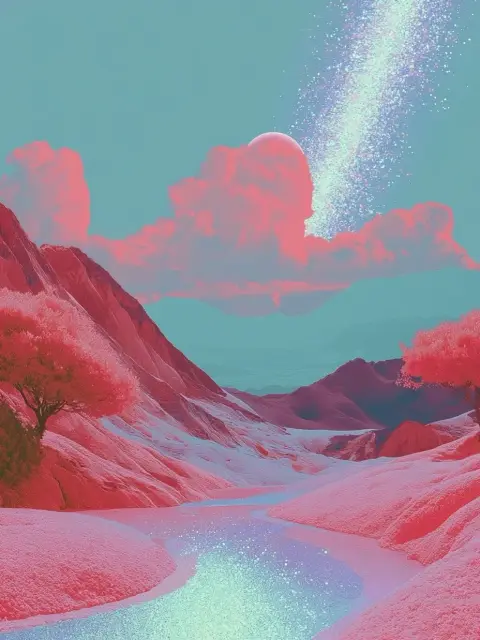 Just a quick trip to the cotton candy dimension🪐✨🌸 . . Created using the wonderful @yesand_ai agent 🌸💖 . Thank you @fairy_angel_ai for the support as always 🫶🏼 . . #ai #surrealism #dreamcore #dreamy #otherworldly